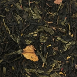 Miscela di Tè nero alla rosa e Tè verde Bancha in lattina Lattina da 100 grammi Rosa d'Inverno La Via del Tè
