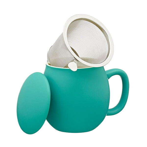 Camilla Tea mug with lid and stainless steel infuser, 0,35 lt, Arcadia Green