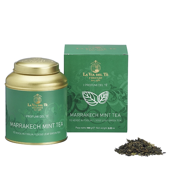 Special Gunpowder Mint Tea in Tin 100 grams Marrakech Mint Tea La Via del Tè