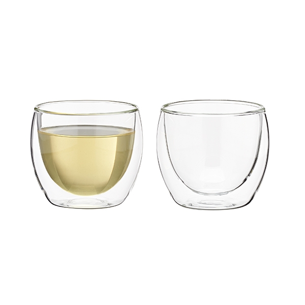 Two Glass teacups (150 cc) double wall
