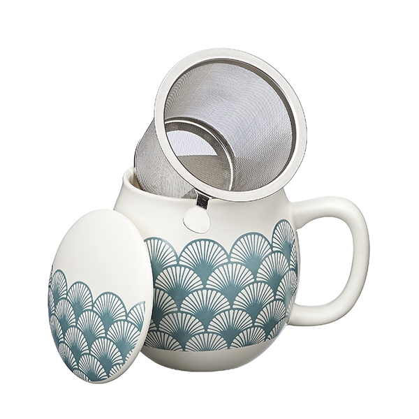 Ventagli Camilla Tea mug with lid and stainless steel infuser, 0,35 lt, Celadon Green