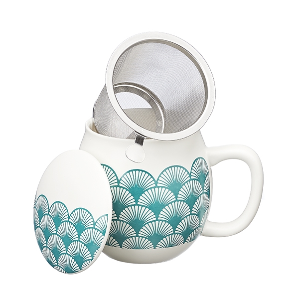 Ventagli Camilla Tea mug with lid and stainless steel infuser, 0,35 lt, Arcadia Green