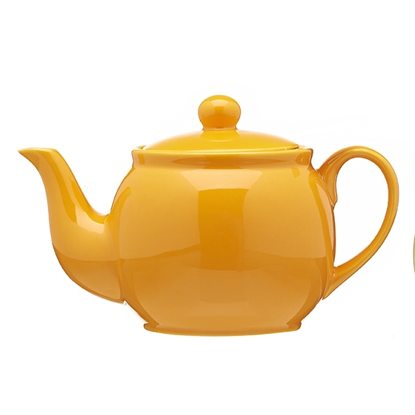 Porcelain teapot (500 cc) with s/steel lid and strainer Orange Tangerine