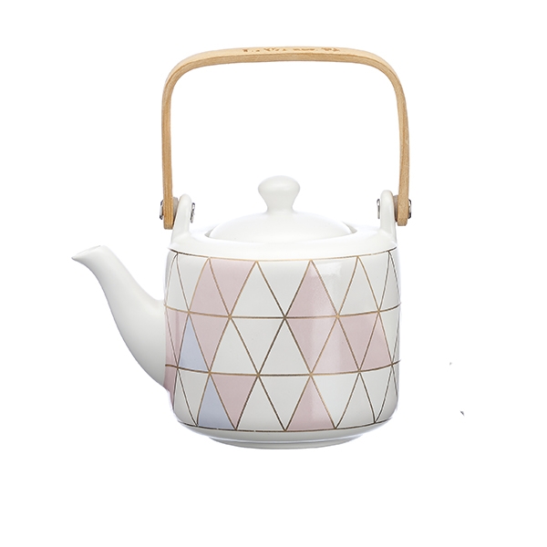 Pottery vintage teapot (500 cc) with s/steel filter – Diamonds La Via del Tè