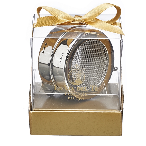 S/Steel Casket Tea Ball 5 cm in gift box, La Via del Tè