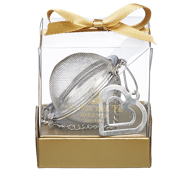 S/Steel Heart Tea Ball 5 cm in gift box La Via del Tè