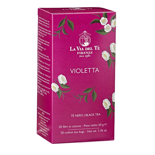 Violetta Tè in foglia Miscele e Tè aromatizzati Le Signore delle Camelie filtri da 50 grammi