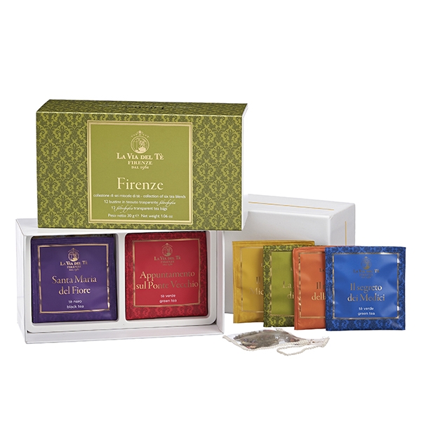 Firenze gift box, Gift box X 12 transparent gourmet tea bags  La Via del Tè