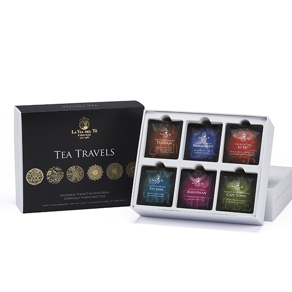 Tea Travels gift box, Gift box X 30 transparent gourmet tea bags  La Via del Tè