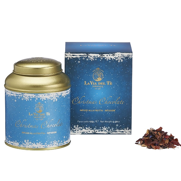 Christmas Chocolate infuso all'aroma di cioccolato Tè in foglia lattina da 125 gr. collezione Natale