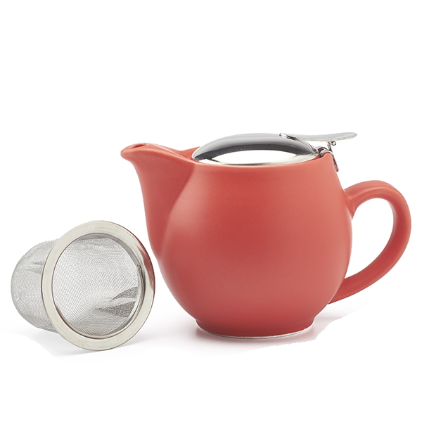 Porcelain teapot (350 cc) with s/steel lid and strainer