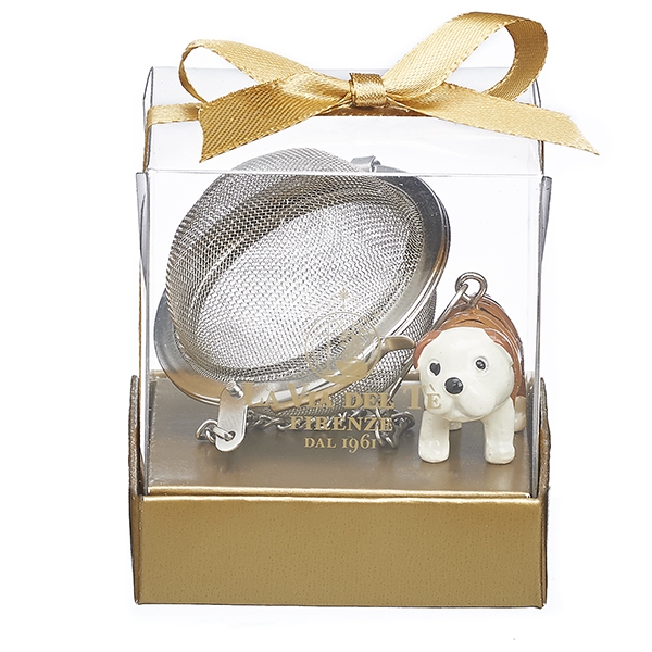 S/Steel Bulldog Tea Ball 5cm in gift box La Via del Tè